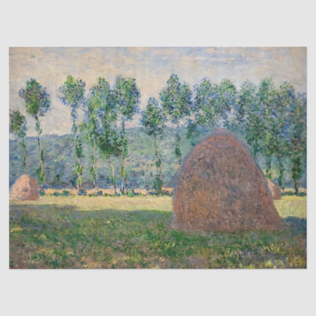 Claude Monet - Hystacks in der Nähe von Giverny Seidenpapier (Vorderseite)