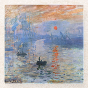 Claude Monet Impression Sonnenaufgang 1872 Hafen K Glasuntersetzer