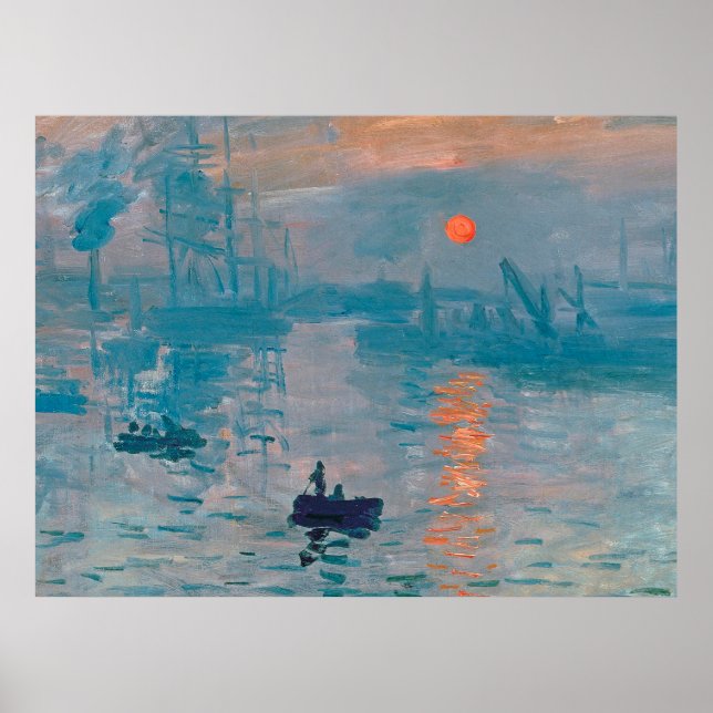 Claude Monet Impression Sonnenaufgang Französisch Poster (Vorne)