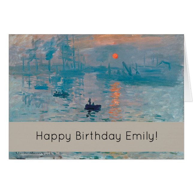 Claude Monet Impression Sunrise French (Vorderseite (Horizontal))