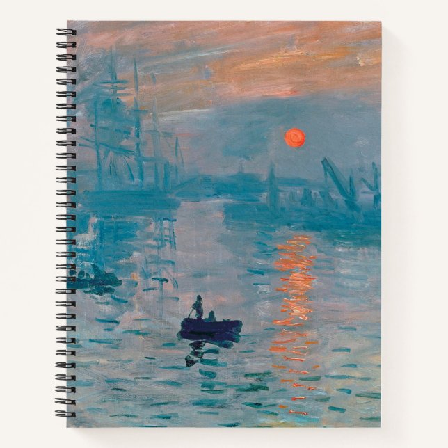 Claude Monet Impression Sunrise French Notizbuch (Vorderseite)