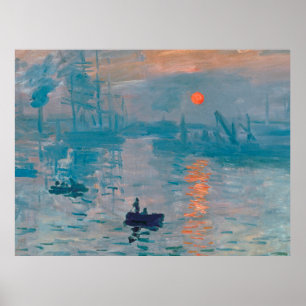 Claude Monet Impression Sunrise French Poster
