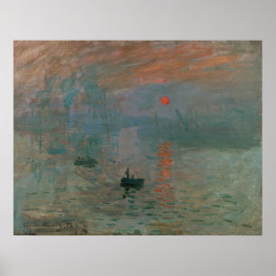 Claude Monet Impression Sunrise Klassische Malerei Poster