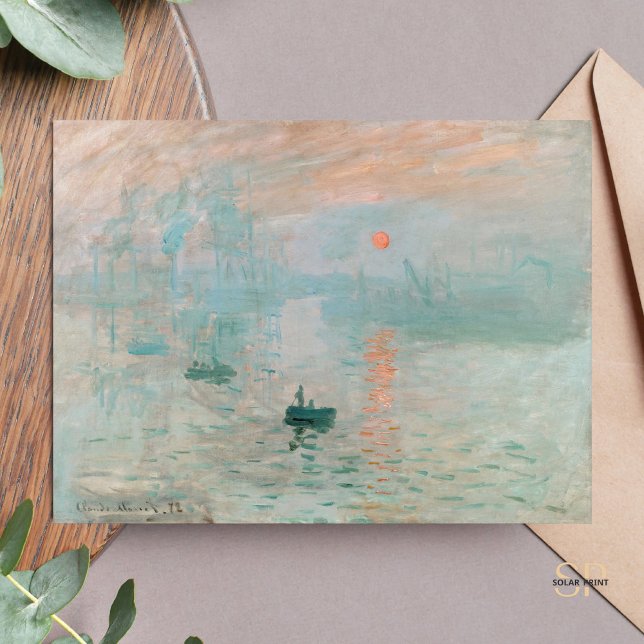 Claude Monet Impression Sunrise Malerei Art Print Postkarte (Von Creator hochgeladen)