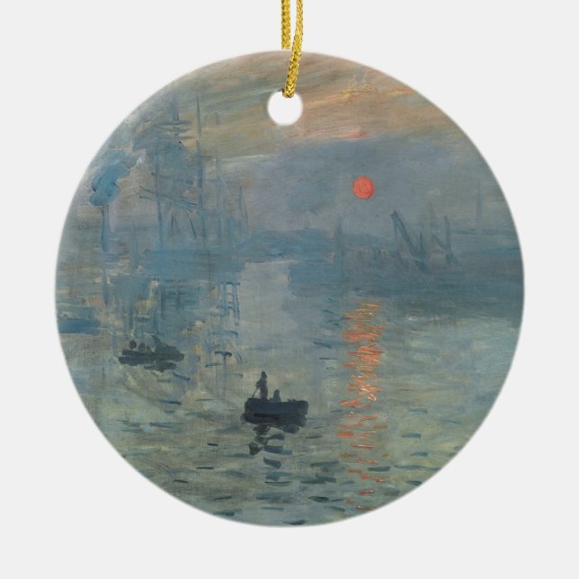 Claude Monet Impression Sunrise Soleil Levant Keramik Ornament (Vorne)