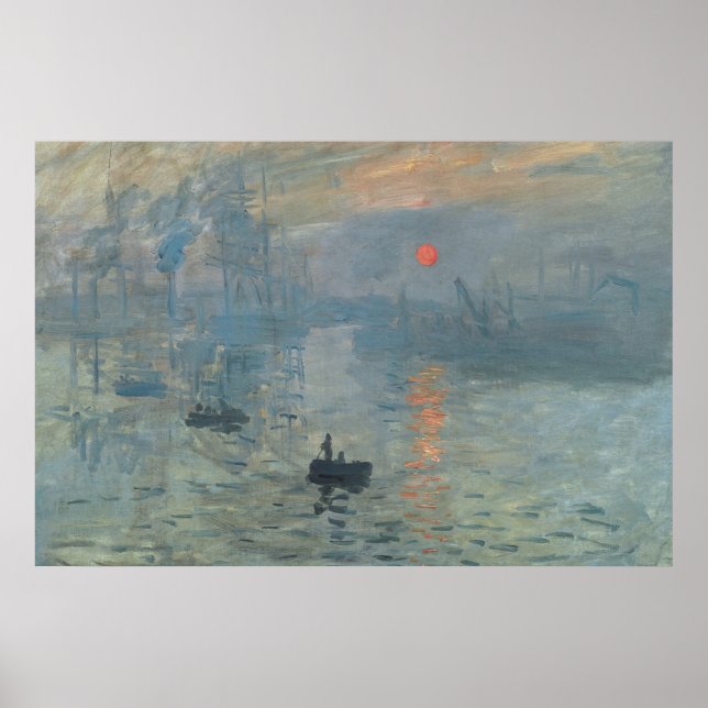 Claude Monet Impression Sunrise Soleil Levant Poster (Vorne)
