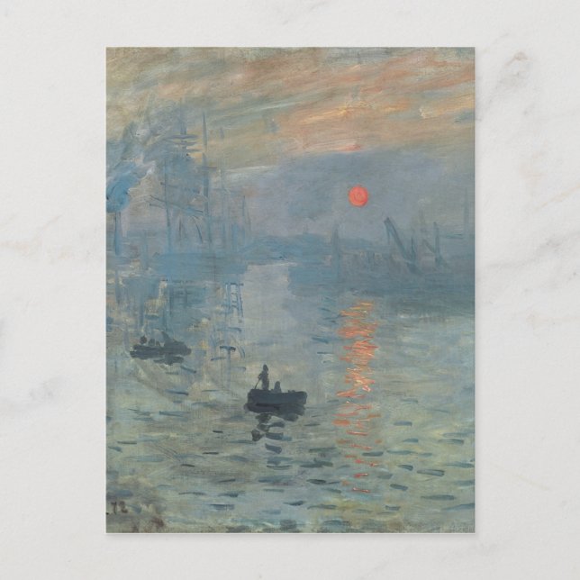 Claude Monet Impression Sunrise Soleil Levant Postkarte (Vorderseite)