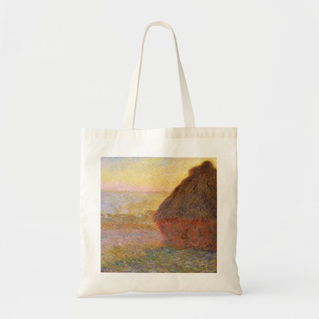 Claude Monet Impressionist Graystaks zur Malerei I Tragetasche (Vorne)