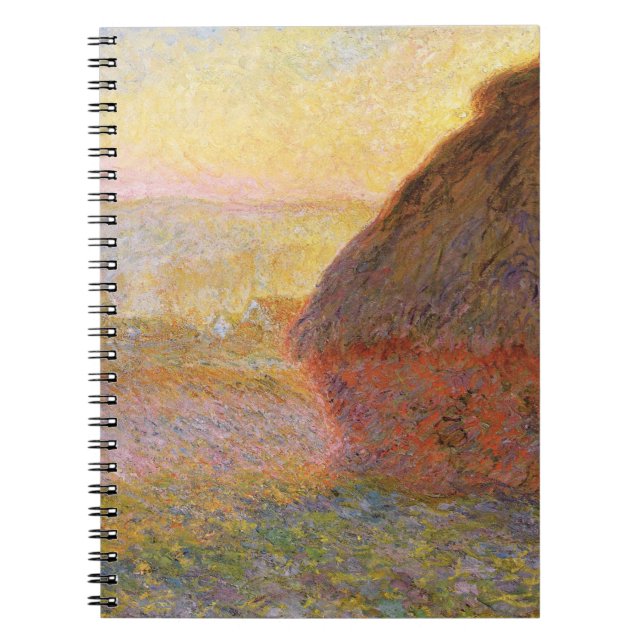 Claude Monet Impressionist Painting Graystaks I Notizblock (Vorderseite)