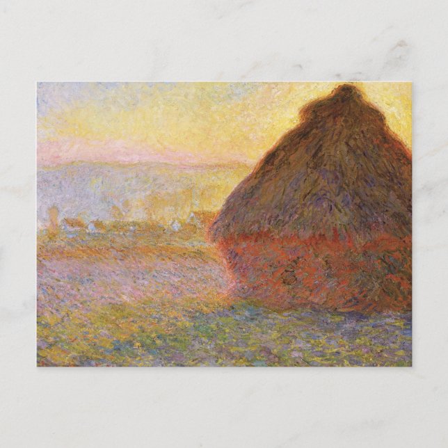 Claude Monet Impressionist Painting Graystaks I Postkarte (Vorderseite)