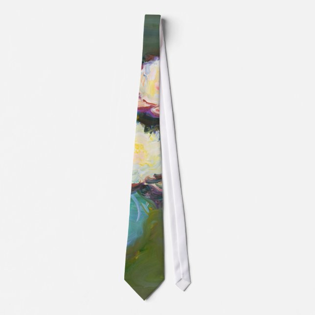Claude Monet Impressionist Water Lilien Nympheas Krawatte (Vorderseite)