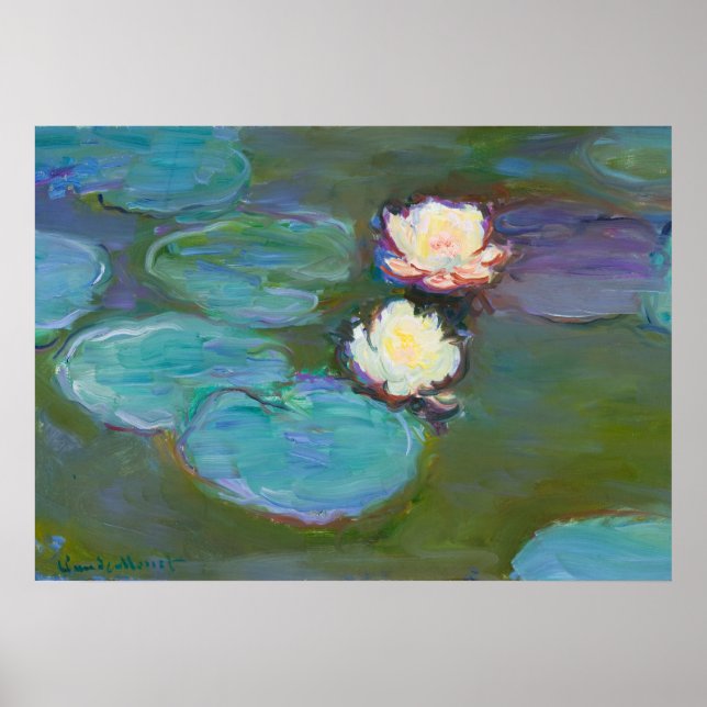 Claude Monet Impressionist Water Lillies Nympheas Poster (Vorne)