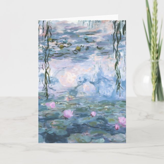Claude Monet Impressionist Water Lillies Painting Karte (Vorderseite)