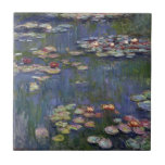 Claude Monet impressionistische Lilien des Wassers Fliese<br><div class="desc">Impressionistische Landschaftsmalerei von Claude Monet - Klassische Meisterwerke - Claude Monets beeindruckende Malserie - Claude Monet beeindruckende Lilien mit beeindruckendem Wasserbild</div>
