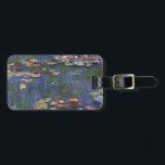 Claude Monet impressionistische Lilien des Wassers Gepäckanhänger<br><div class="desc">Impressionistische Landschaftsmalerei von Claude Monet - Klassische Meisterwerke - Claude Monets beeindruckende Malserie - Claude Monet beeindruckende Lilien mit beeindruckendem Wasserbild</div>