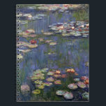 Claude Monet impressionistische Lilien des Wassers Notizblock<br><div class="desc">Impressionistische Landschaftsmalerei von Claude Monet - Klassische Meisterwerke - Claude Monets Serie zum Thema Naturmalerei - Claude Monet beeindruckende Lilien zum Wasserzeichnen</div>