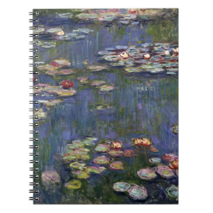 Claude Monet Impressionistisches Wasserlilien-Gemä Notizblock