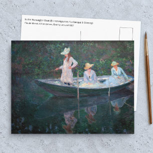 Claude Monet - In der Norvegienne-Boot in Giverny Postkarte