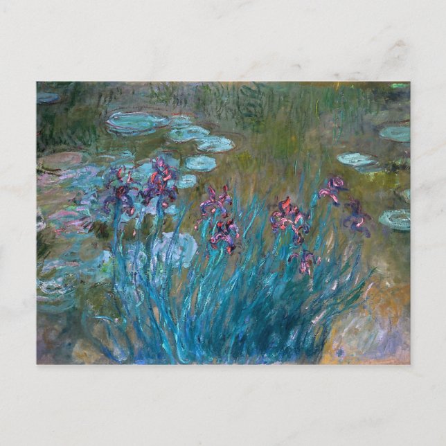 Claude Monet: Ire und Water Lilies Postkarte (Vorderseite)