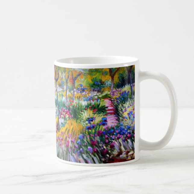 Claude Monet: Iris Garden von Giverny Kaffeetasse (Rechts)