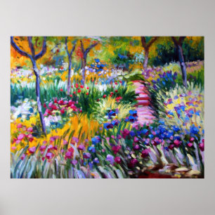Claude Monet: Iris-Garten durch Giverny Poster