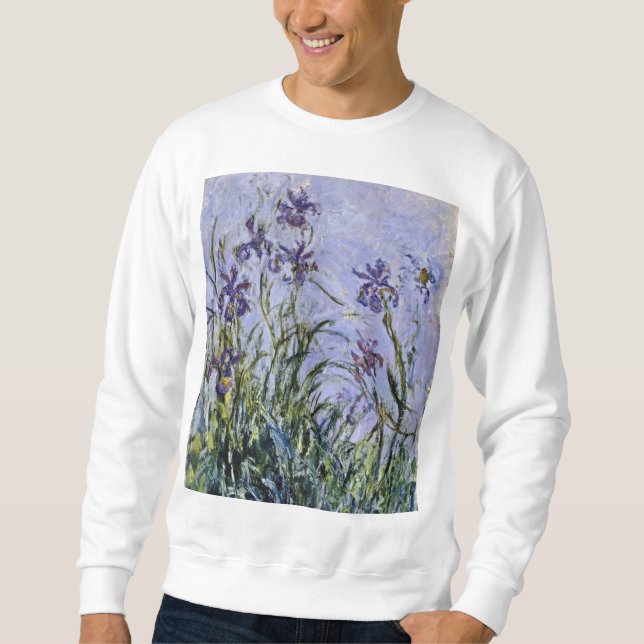 Claude Monet - Iris Mauves Sweatshirt (Vorderseite)