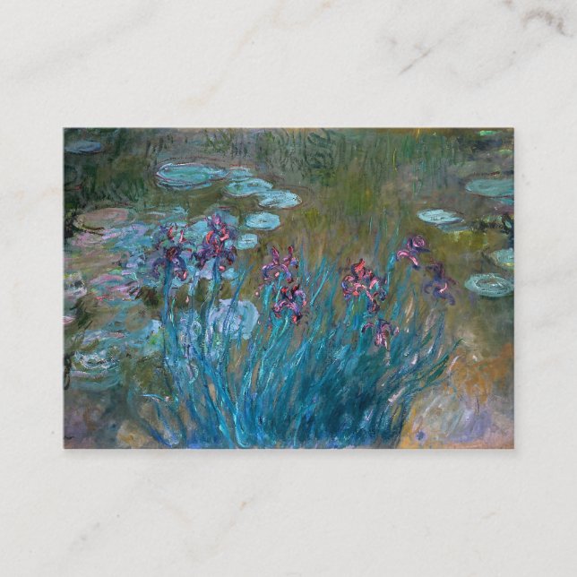 Claude Monet: Iris und Wasser-Lilien Visitenkarte (Vorderseite)