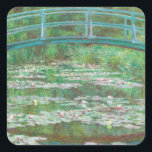 Claude Monet Japanese Footbridge. Impressionismus Quadratischer Aufkleber<br><div class="desc">Claude Monet Aufkleber "Japanese Footbridge".</div>