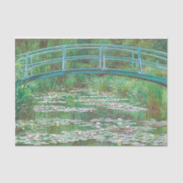 Claude Monet Japanese Footbridge. Impressionismus Seidenpapier (Vorderseite)