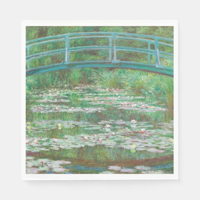 Claude Monet Japanese Footbridge. Impressionismus Serviette (Vorderseite)