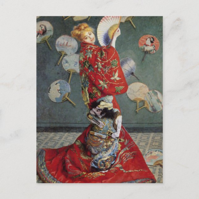 Claude Monet Japanese Kimono Postkarte (Vorderseite)