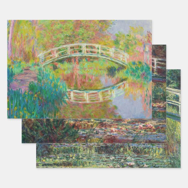 Claude Monet - Japanische Brücke in Giverny Geschenkpapier Set (Set)