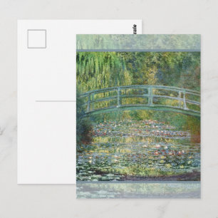 Claude Monet Japanische Brücke Seerosen Kunst Postkarte