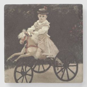 Claude Monet   Jean Monet auf seinem Hobby-Pferd, Steinuntersetzer