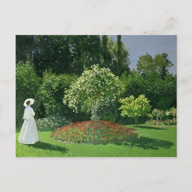 Claude Monet | Jeanne Marie Lecadre im Garten Postkarte (Vorderseite)