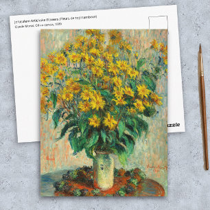 Claude Monet - Jerusalem-Artischockenblüten Postkarte