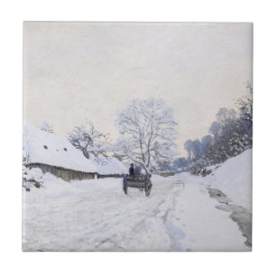 Claude Monet - Karren auf der verschneiten Straße Fliese