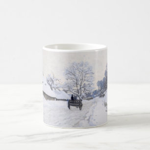 Claude Monet - Karren auf der verschneiten Straße  Kaffeetasse