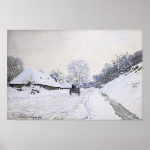 Claude Monet - Karren auf der verschneiten Straße  Poster