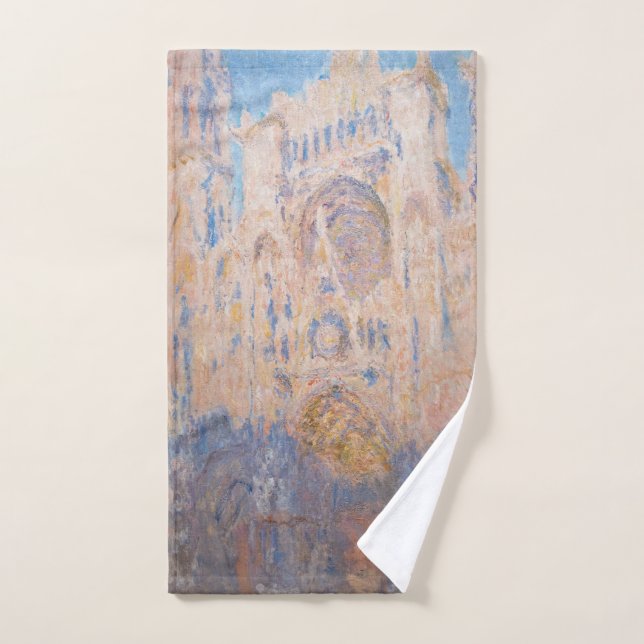 Claude Monet - Kathedrale Rouen bei Sonnenuntergan Badhandtuch Set (Handtuch)
