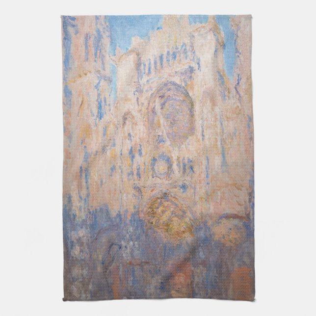 Claude Monet - Kathedrale Rouen bei Sonnenuntergan Geschirrtuch (Vertikal)