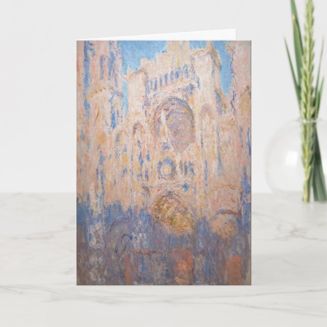 Claude Monet - Kathedrale Rouen bei Sonnenuntergan Karte (Vorderseite)