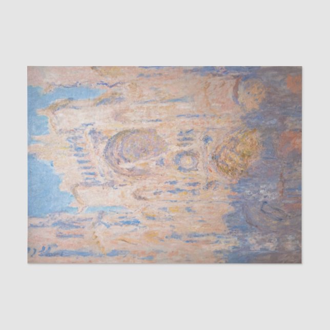 Claude Monet - Kathedrale Rouen bei Sonnenuntergan Seidenpapier (Vorderseite)