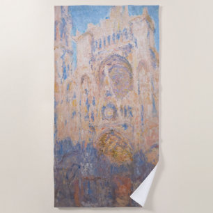Claude Monet - Kathedrale Rouen bei Sonnenuntergan Strandtuch