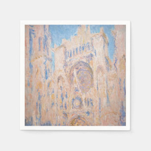 Claude Monet - Kathedrale von Rouen bei Sonnenunte Serviette