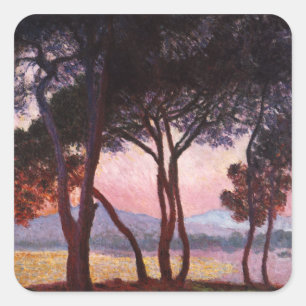 Claude Monet: Kiefern Quadratischer Aufkleber