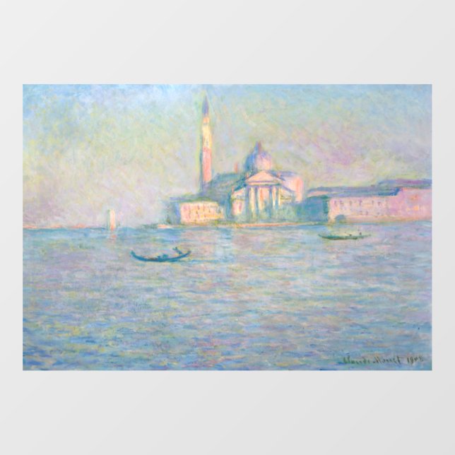 Claude Monet - Kirche San Giorgio Maggiore Fensteraufkleber (Blatt)