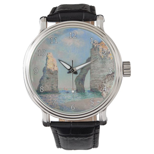 Claude Monet - Klippen bei Etretat Armbanduhr (Vorderseite)