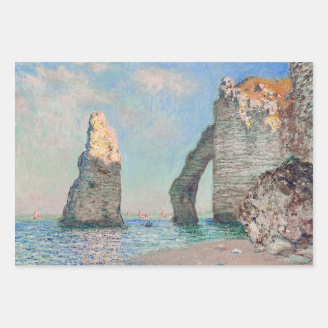 Claude Monet - Klippen bei Etretat Geschenkpapier Set (Vorderseite)