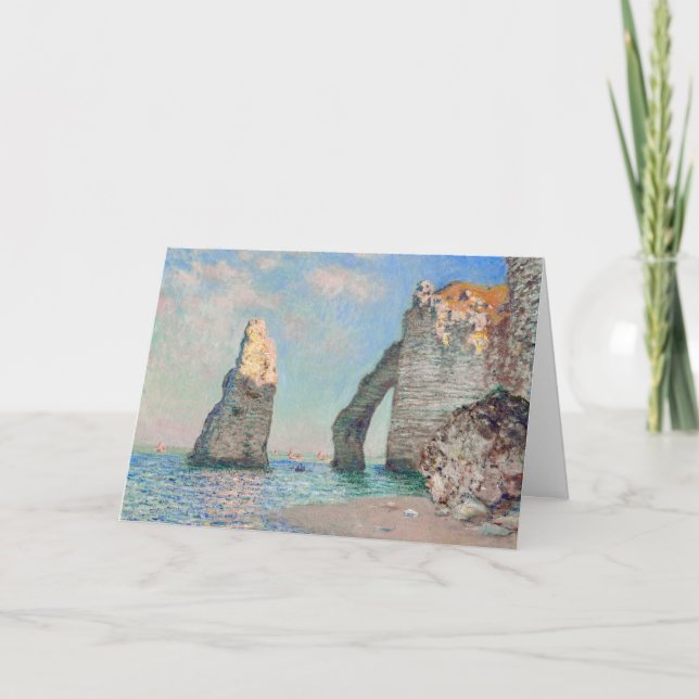 Claude Monet - Klippen bei Etretat Karte (Vorderseite)